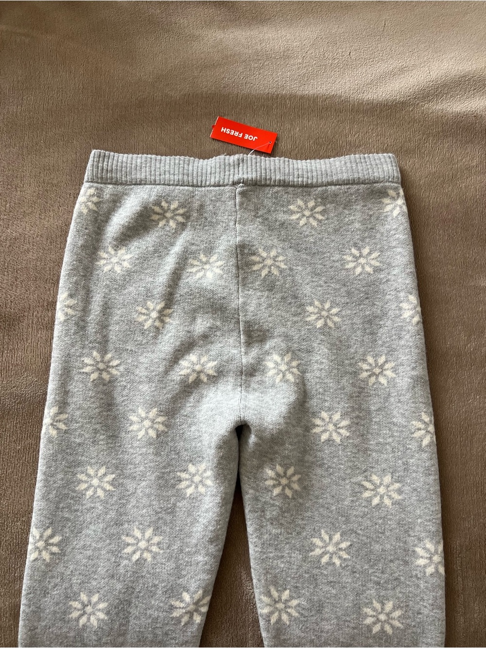Joe Fresh Light Gray Snowflake Knit Sweatpants for Kids